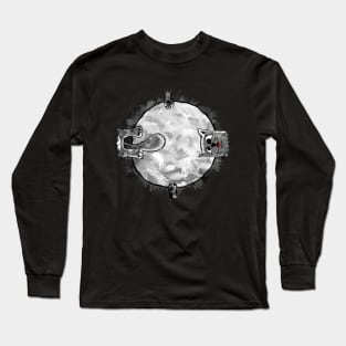 mooncat in space Long Sleeve T-Shirt